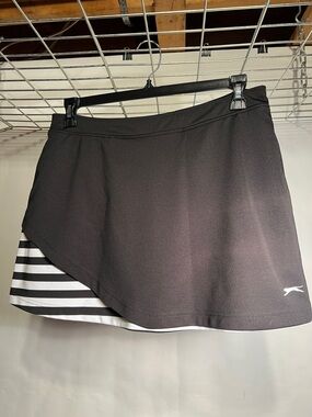 SLAZENGER, black and white large sport skort